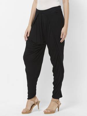 Black printed viscose bottoms 4