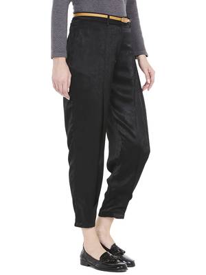 Black printed polyester bottoms 2