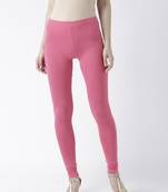 Pink printed cotton leggings