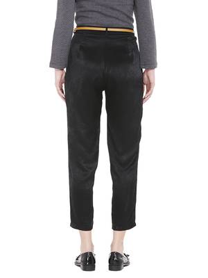 Black printed polyester bottoms 4
