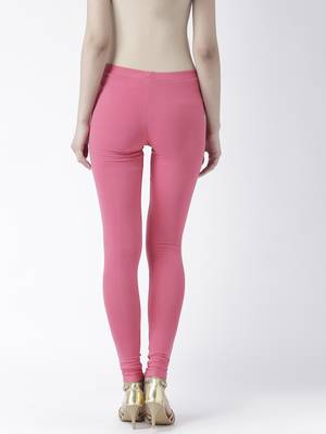 Pink printed cotton leggings 2