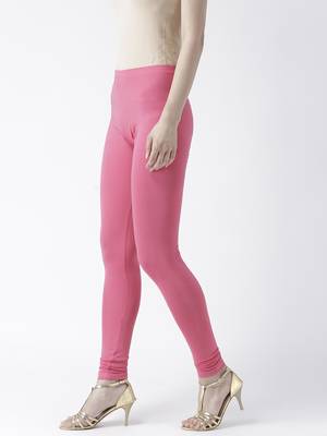 Pink printed cotton leggings 4