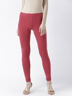 Red printed cotton leggings 1