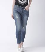 Blue printed cotton bottoms