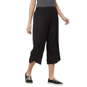 Black printed viscose bottoms 2