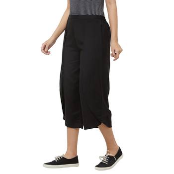 Black printed viscose bottoms 3