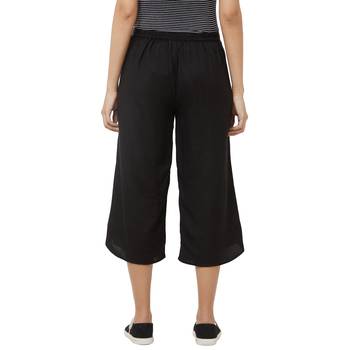Black printed viscose bottoms 4