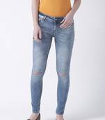 Blue printed cotton bottoms