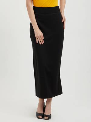 Black printed rayon skirts 1
