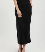 Black printed rayon skirts