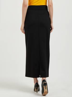 Black printed rayon skirts 2