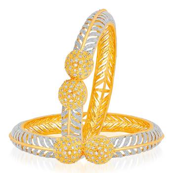 Gold Cubic Zirconia Bangles And Bracelets 1