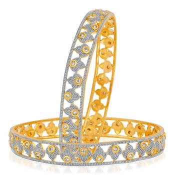 Gold Cubic Zirconia Bangles And Bracelets 1