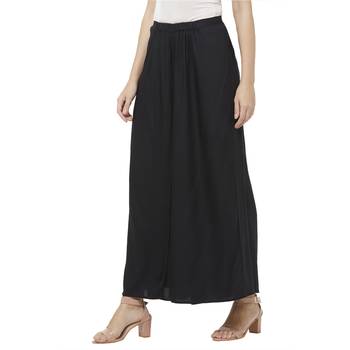 Black printed viscose bottoms 4