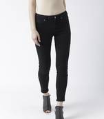 Black printed cotton bottoms