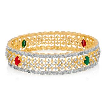Gold Cubic Zirconia Bangles And Bracelets 2