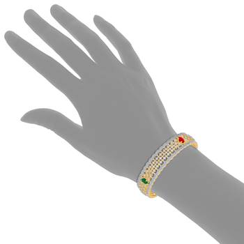 Gold Cubic Zirconia Bangles And Bracelets 3
