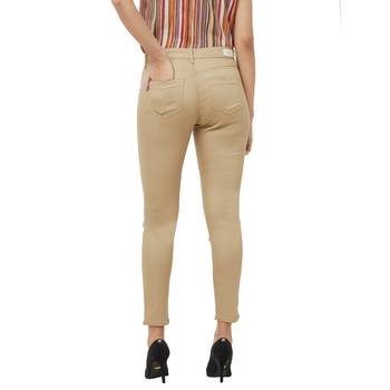 Beige printed cotton bottoms 3