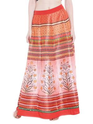 Multicolor printed polyester skirts 1