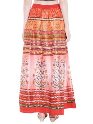 Multicolor printed polyester skirts 2