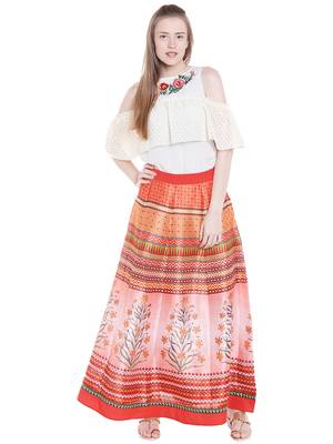 Multicolor printed polyester skirts 4