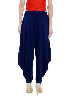 Blue printed polyester bottoms 2