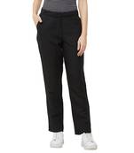 Black printed linen bottoms