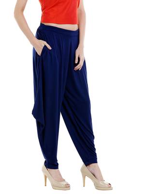 Blue printed polyester bottoms 3