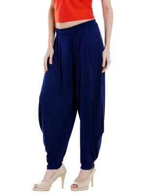 Blue printed polyester bottoms 4
