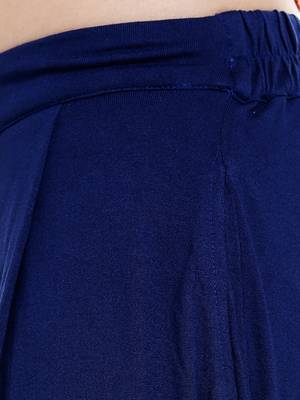 Blue printed polyester bottoms 5