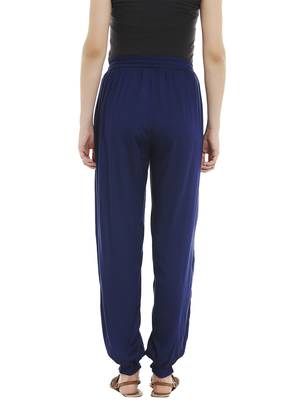 Blue printed viscose bottoms 2