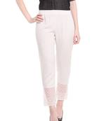 Off white printed cotton bottoms