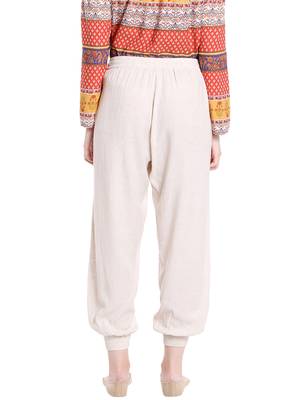 Beige printed viscose bottoms 3