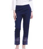 Blue printed cotton bottoms