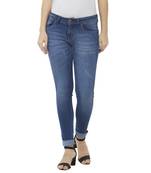 Blue printed cotton bottoms