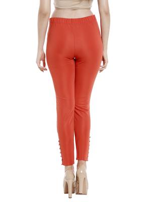 Orange printed polyester bottoms 2