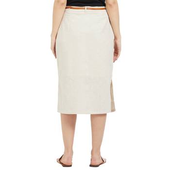 Beige printed cotton bottoms 3