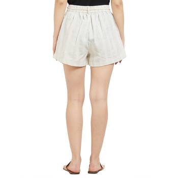 Beige printed polyester bottoms 3