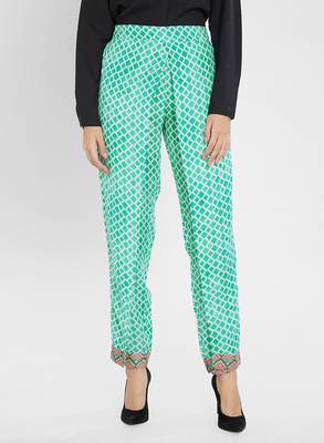 Multicolor printed polyester bottoms 1
