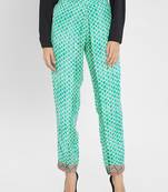 Multicolor printed polyester bottoms