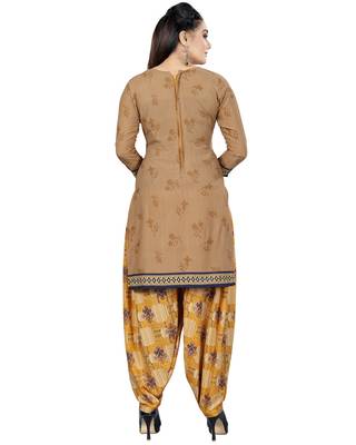 Brown Printed Crepe Salwar 2