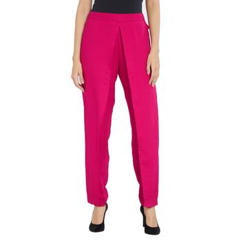 Pink printed viscose bottoms 1