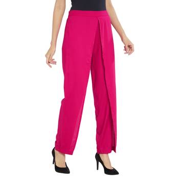 Pink printed viscose bottoms 3