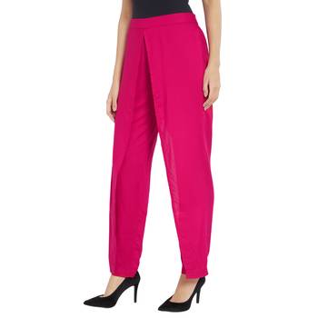 Pink printed viscose bottoms 4