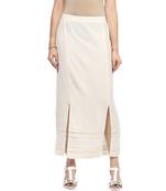 Cream printed viscose skirts