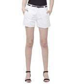 White printed viscose bottoms