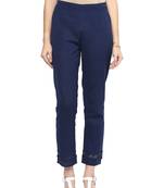 Blue printed cotton bottoms