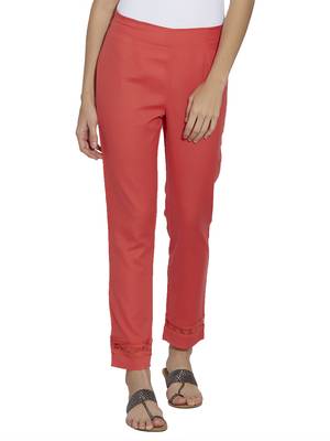 Orange printed cotton bottoms 1