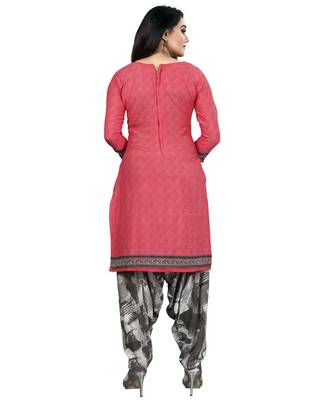Pink Printed Crepe Salwar 2