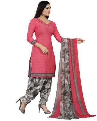 Pink Printed Crepe Salwar 3